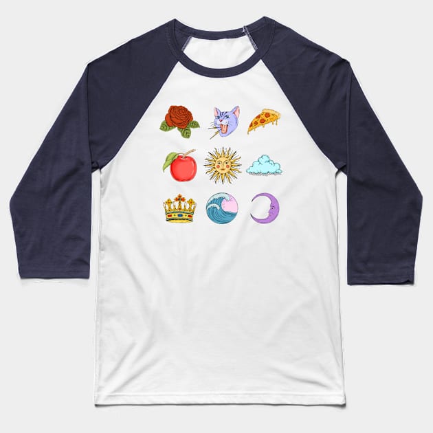 Random Collection Baseball T-Shirt by Mako Design 